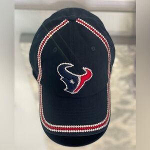 OFFICIALLY LICENSED NEW ERA 47 EMBELLISHED  SWARVOSKI CRYSTALS TEXANS CAP